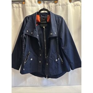 l'atelier mode de l'atelier Size S Cotton anorak Back Zipper Detail Jacket Blue